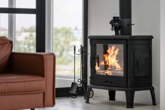 open fireplace using firewood to keep home warm